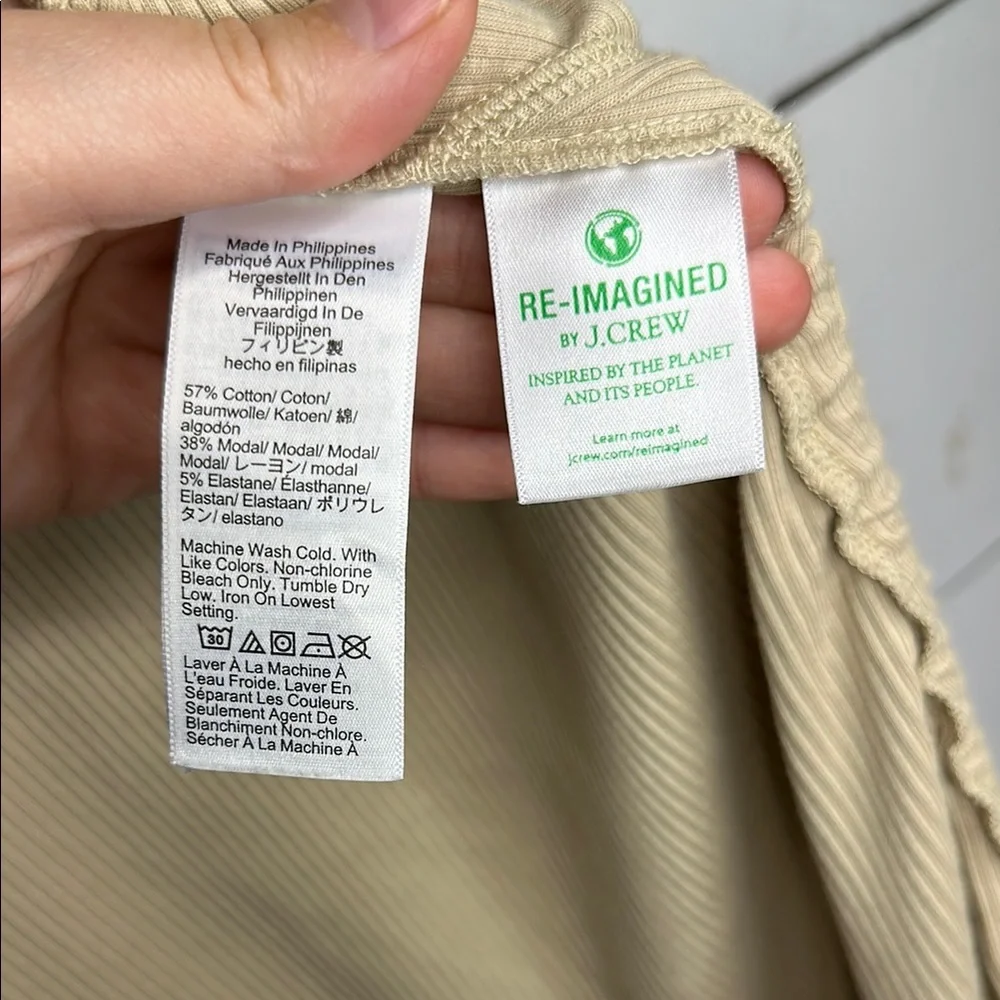 J. Crew Vintage Rib Ruched Midi Dress - Picture 6 of 12